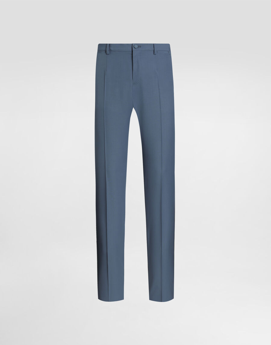 Wool poplin trousers