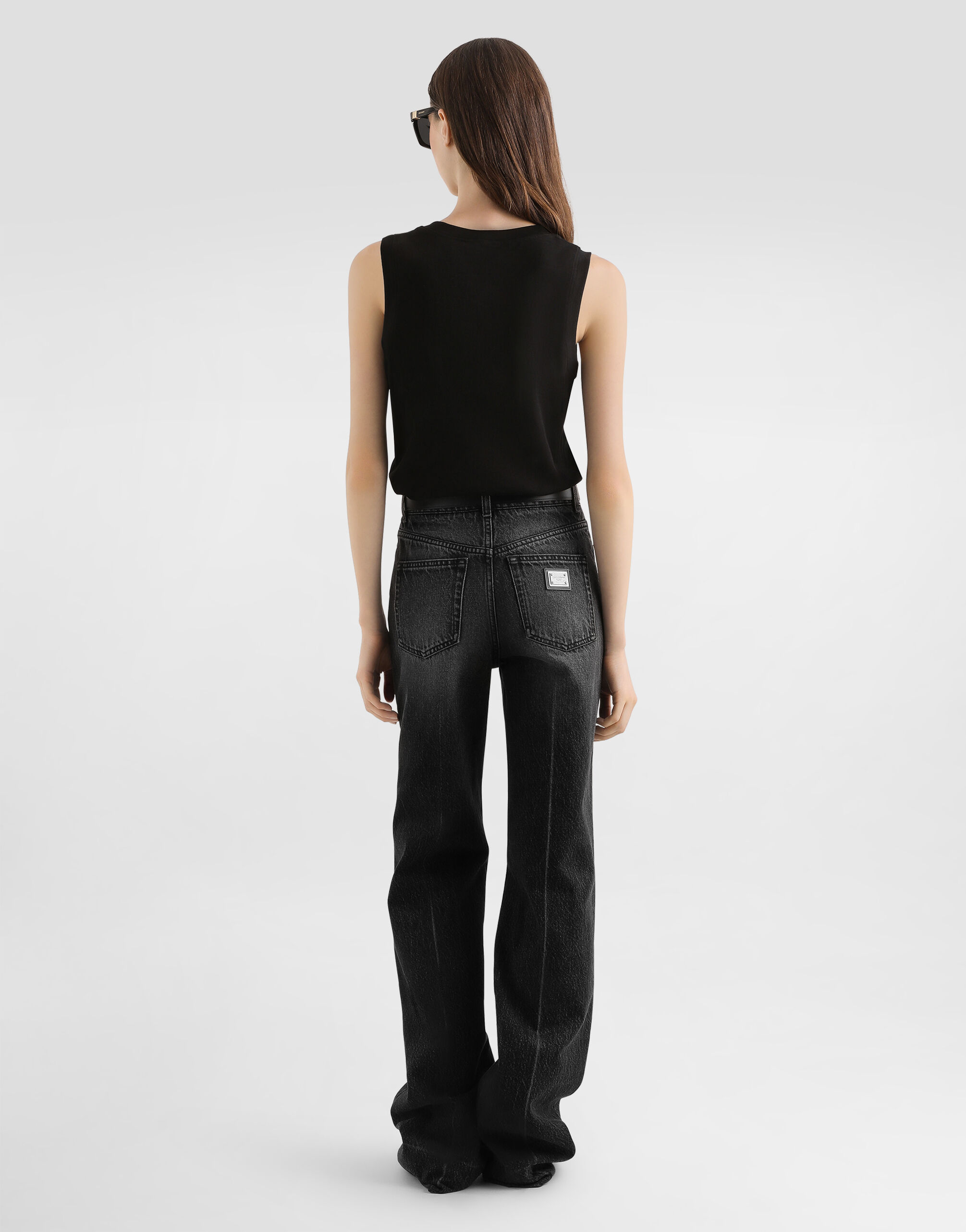 5-pocket denim trousers in Multicolor for Women | Dolce&Gabbana® US