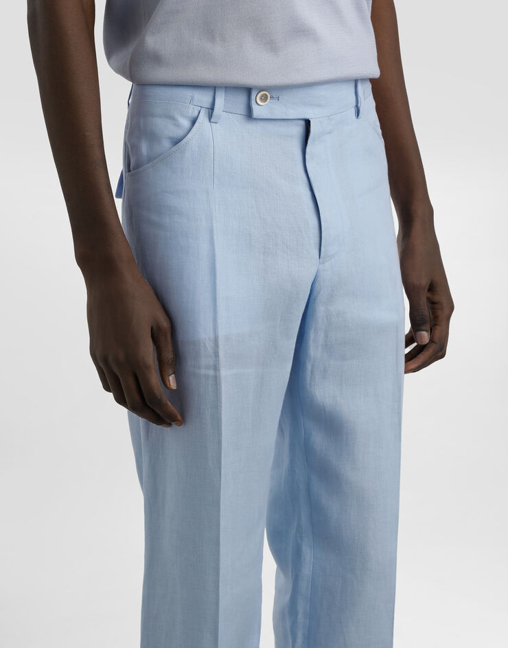 Dolce & Gabbana Linen trousers Azure GP0R1TFU4JB