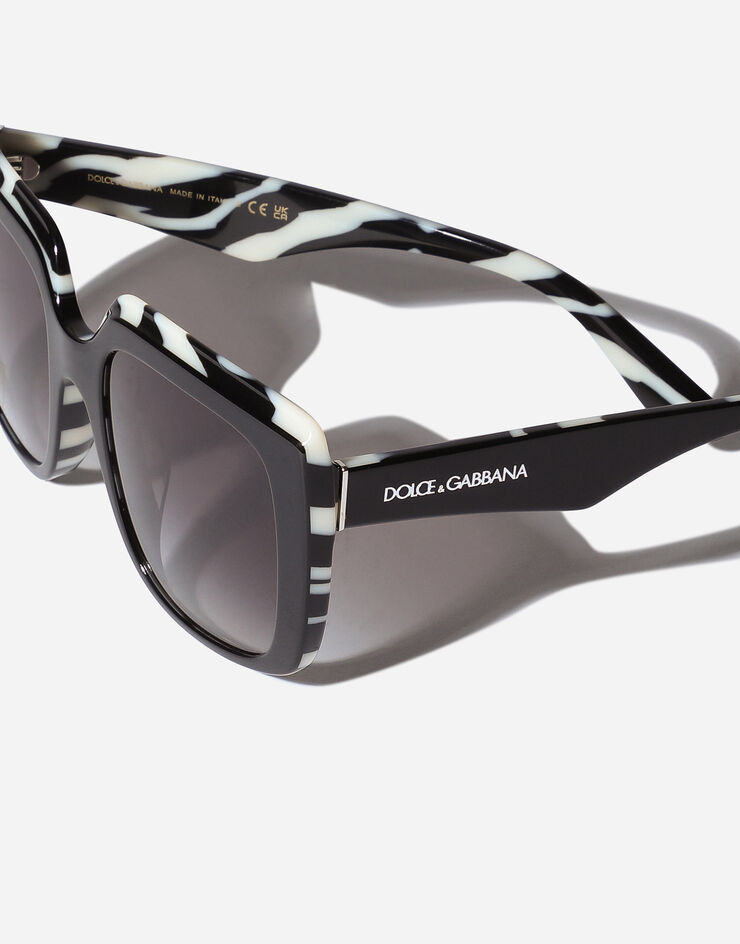 Dolce & Gabbana Gafas de sol New Print Negro con detalles de cebra VG441AVP28G