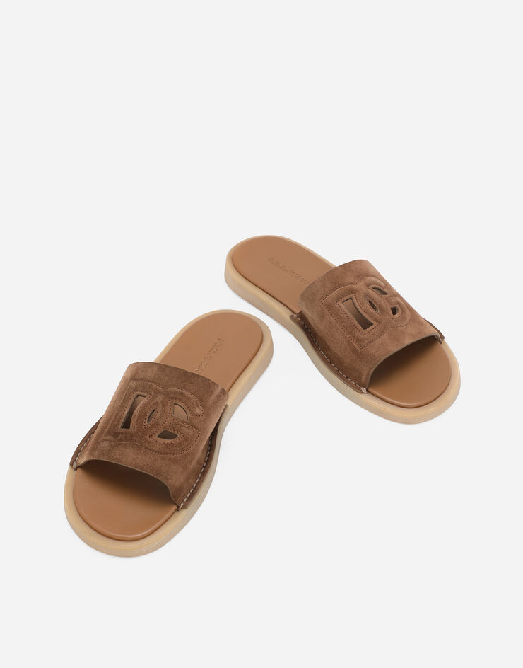 Dolce & Gabbana Suede sliders Brown A80461AT441