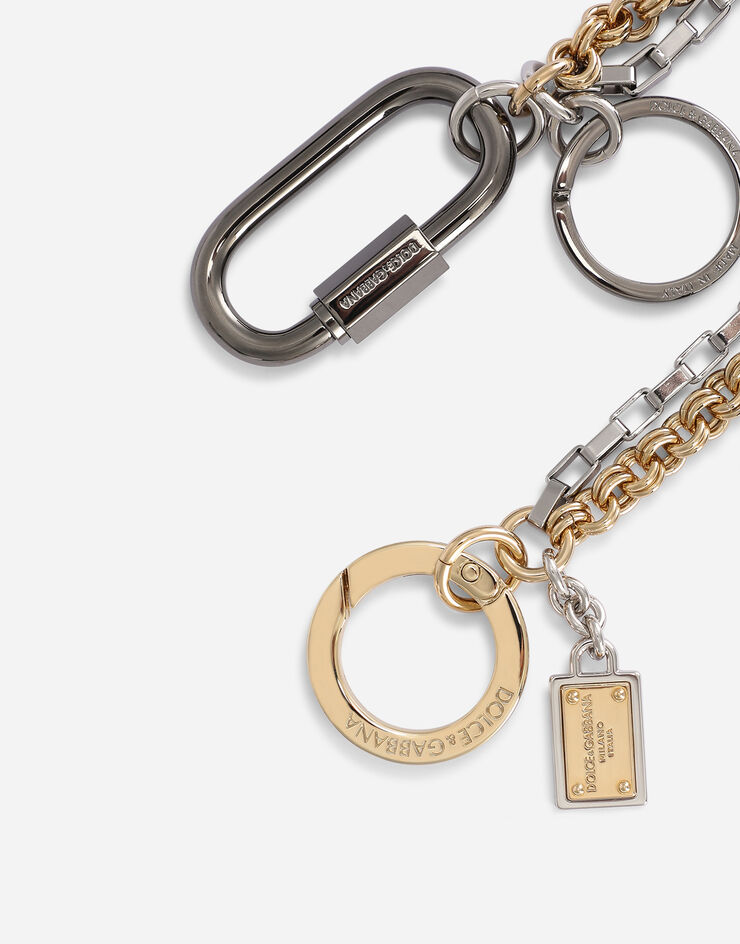 Dolce & Gabbana Double chain keychain SILVER BP2956AM691