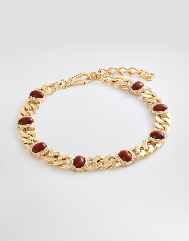 Dolce & Gabbana Rosary necklace with natural gemstones Multicolor WNP7S2W1111