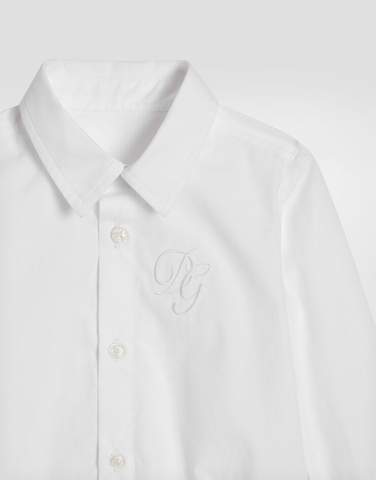Dolce & Gabbana Poplin bodysuit with DG logo Dolce & Gabbana Poplin bodysuit with DG logo White L11O82G7P1Z