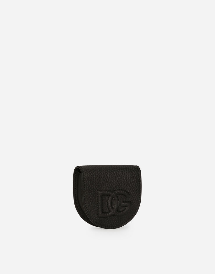 Dolce & Gabbana Deerskin-print calfskin coin wallet Black BP3332A5326