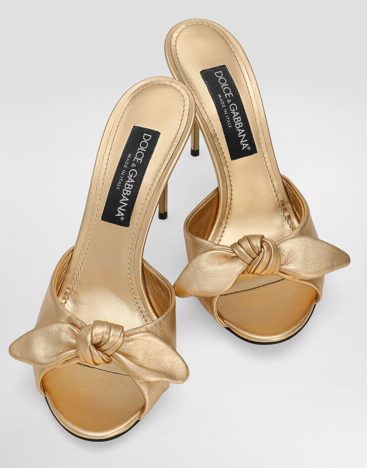Dolce & Gabbana Mordoré nappa leather sandals Gold CR1750A1016