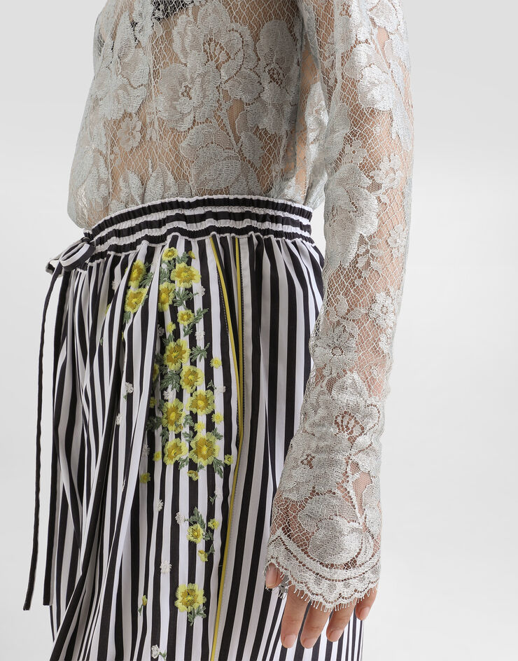 Dolce & Gabbana Chantilly lace blouse Green F7BV7TILMC2