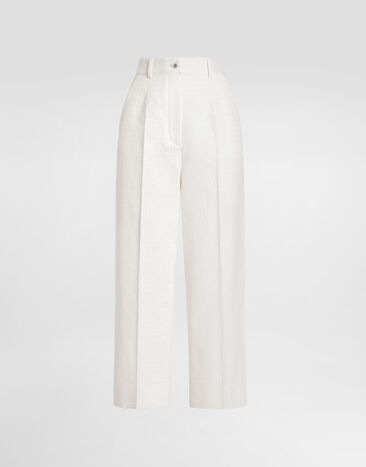 Dolce & Gabbana Pantalón de esterilla elástica White FTCC2TFU9AU