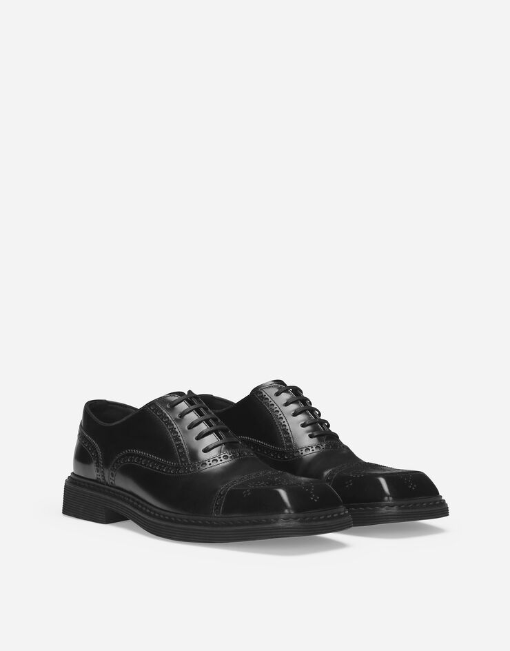Dolce & Gabbana Brushed calfskin Derby shoes Black A20170A1203