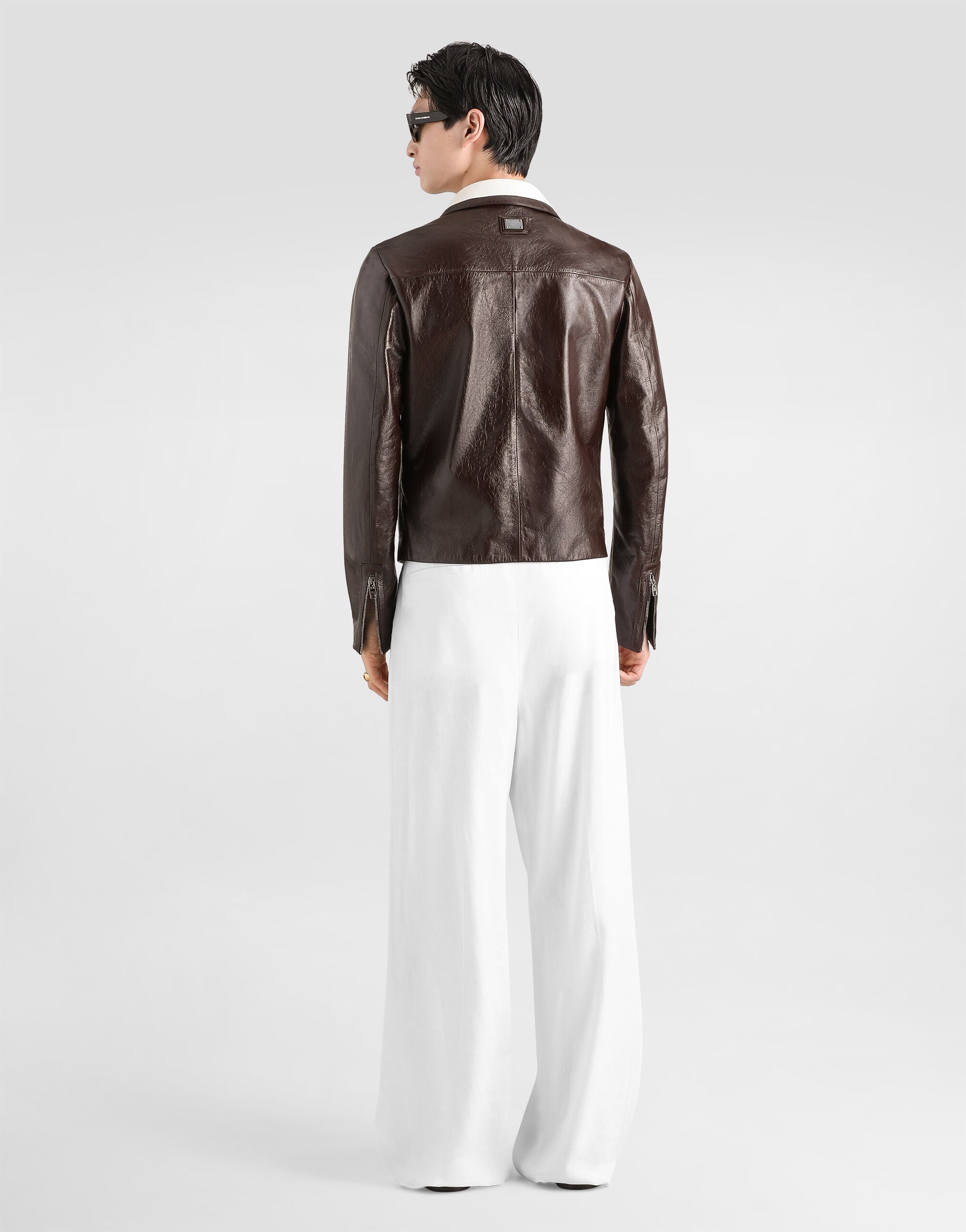 Whiteのメンズ パーフォレーテッド コットン ポロシャツ | Dolce&Gabbana®