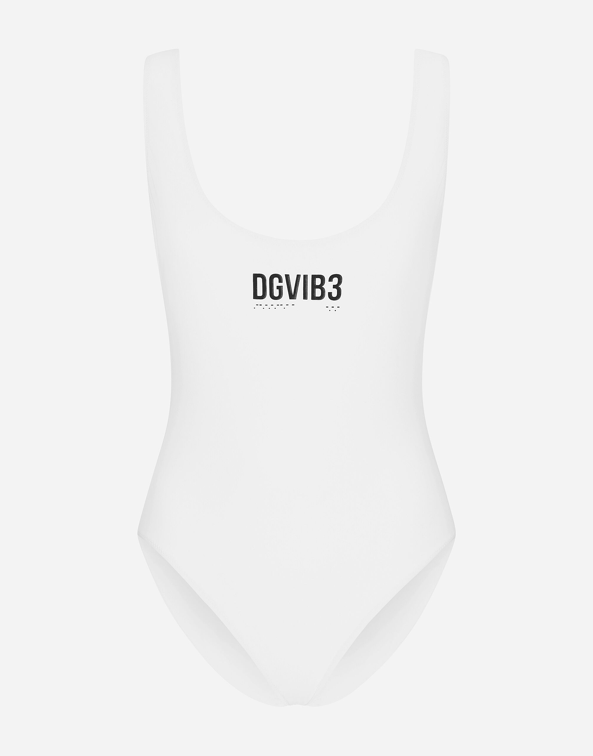 One piece racing swimsuit with DGVIB3 print