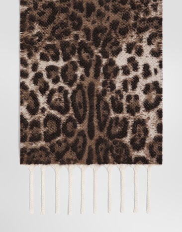 Dolce & Gabbana Leopard wool jacquard stole Dolce & Gabbana Leopard wool jacquard stole Print FS355AGDD0X