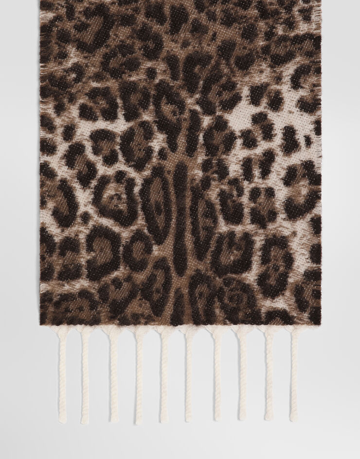 Dolce & Gabbana Leopard wool jacquard stole Dolce & Gabbana Leopard wool jacquard stole Print FS355AGDD0X