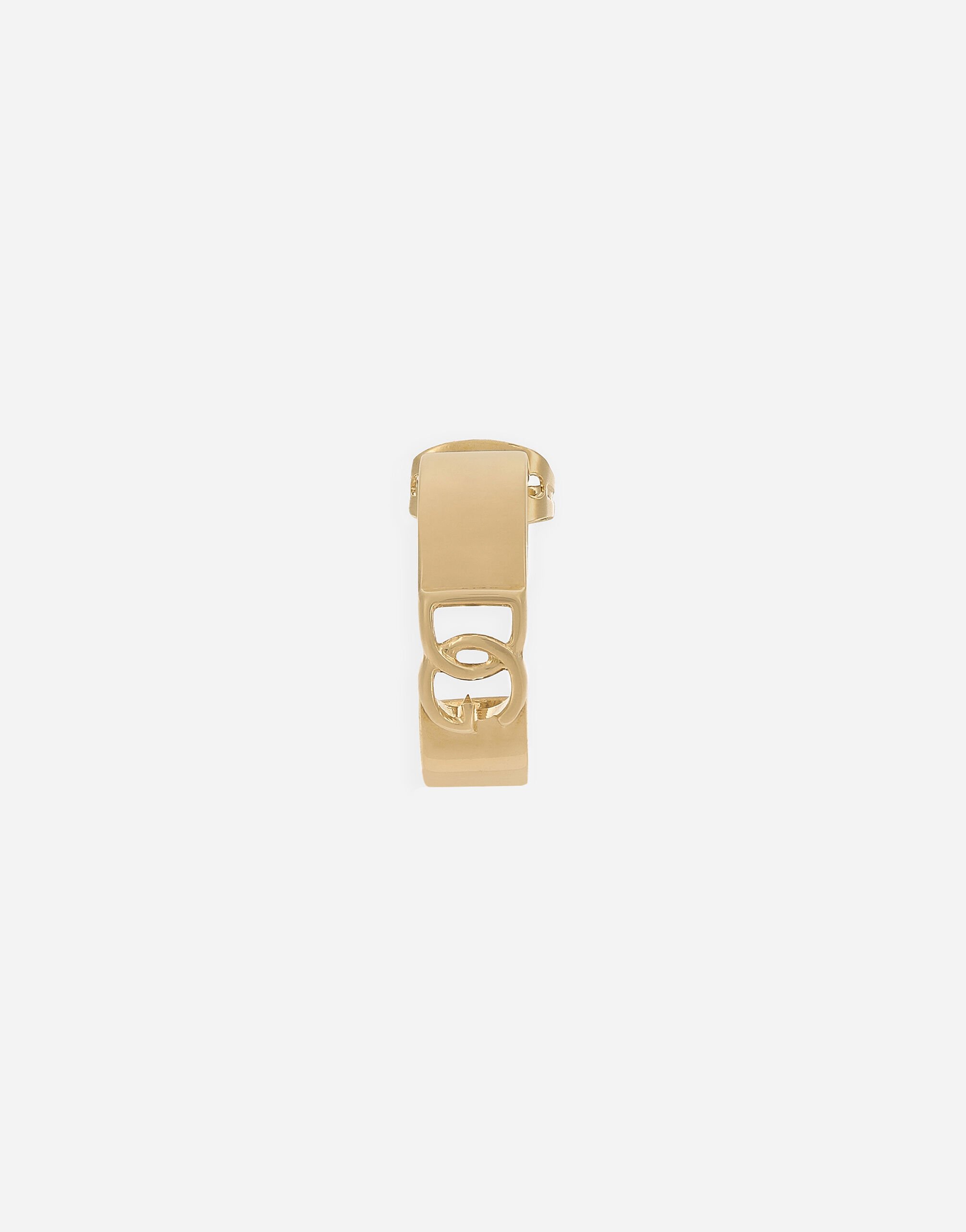 Dolce & Gabbana Pendiente a presión con logotipo DG cortado Plateado WRQ5P1W1111