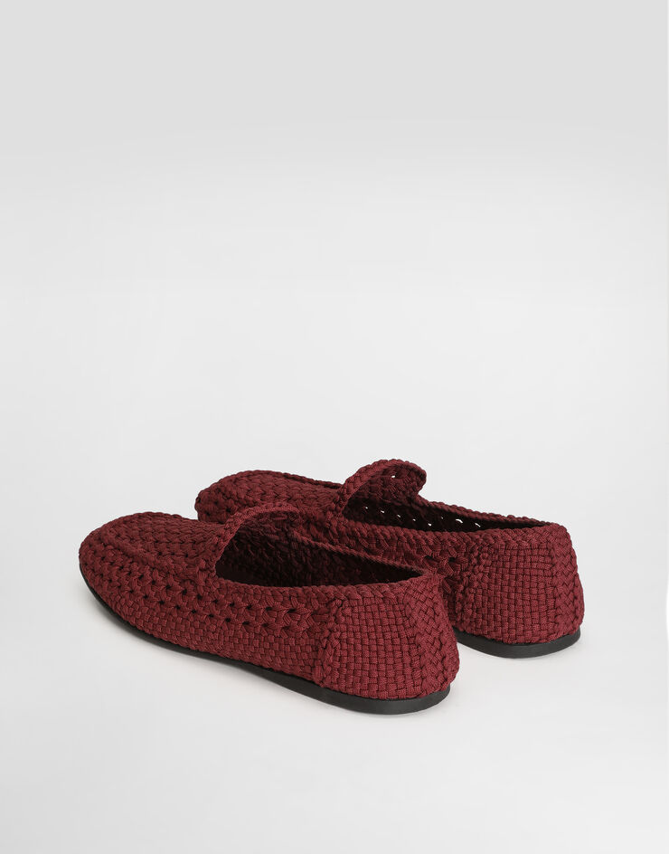 Dolce & Gabbana Slippers in woven fabric Red A50774A0677