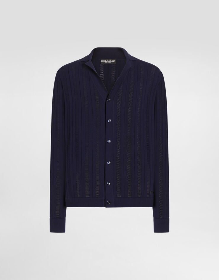 Dolce & Gabbana Openwork cotton cardigan Dolce & Gabbana Openwork cotton cardigan Blue GXVABZJBCKC