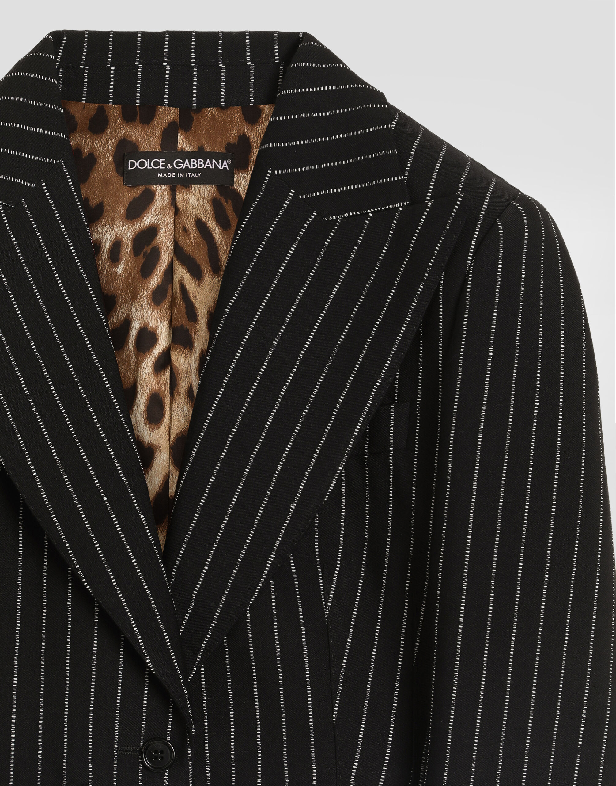 Turlington single-breasted jacket in pinstripe wool - thumbnail 3