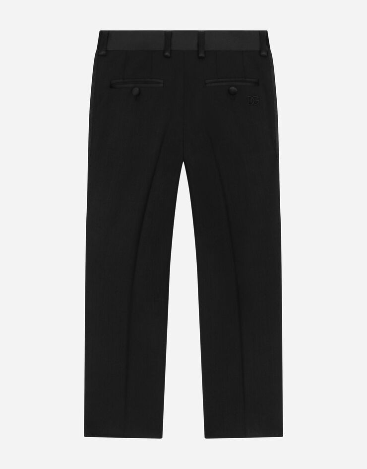 Dolce & Gabbana Klassische Hose aus bi-elastischem Twill Schwarz L44P35FUBE7