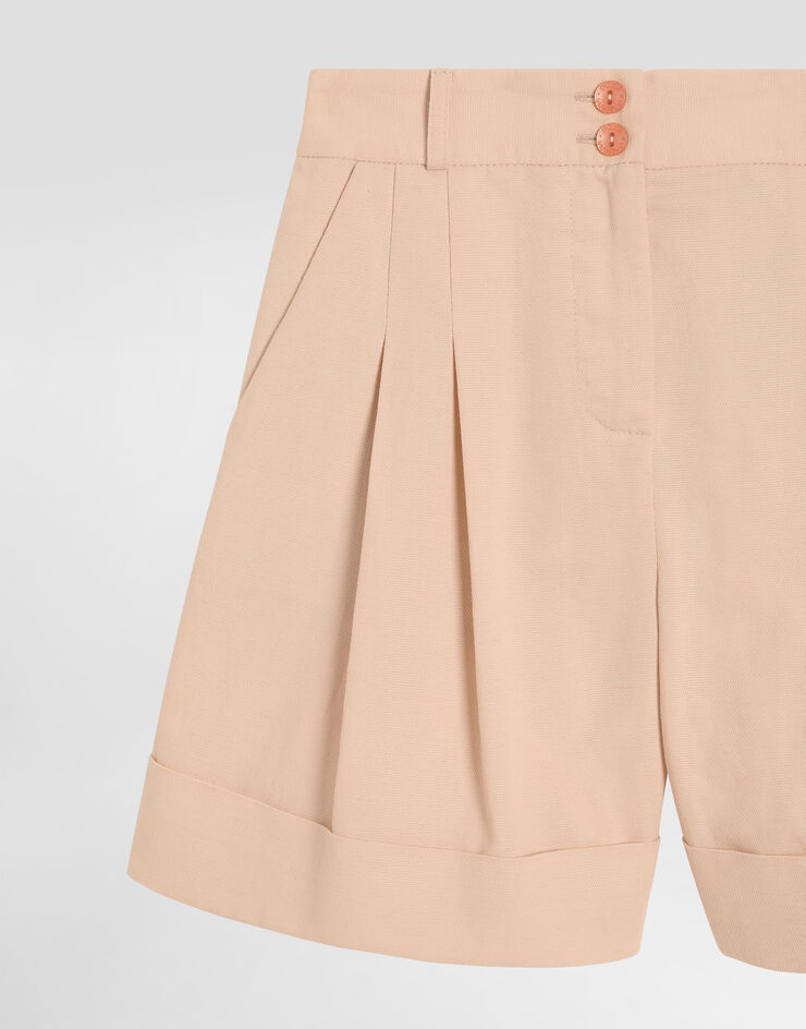 Dolce & Gabbana Cotton blend bermuda shorts Beige L53Q48FUTDP