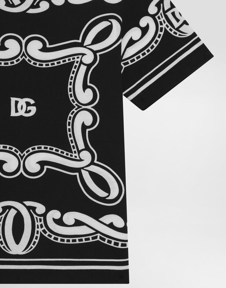 Dolce & Gabbana Camiseta de punto con estampado Bandana Imprima L4JTHUII7FY