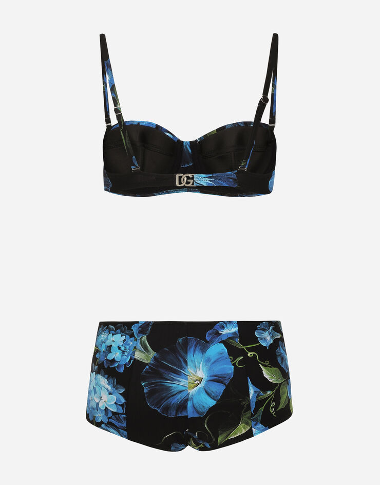 Dolce & Gabbana Bluebell-print balconette bikini with high-waisted bikini bottoms Print O8A27JFSG8F