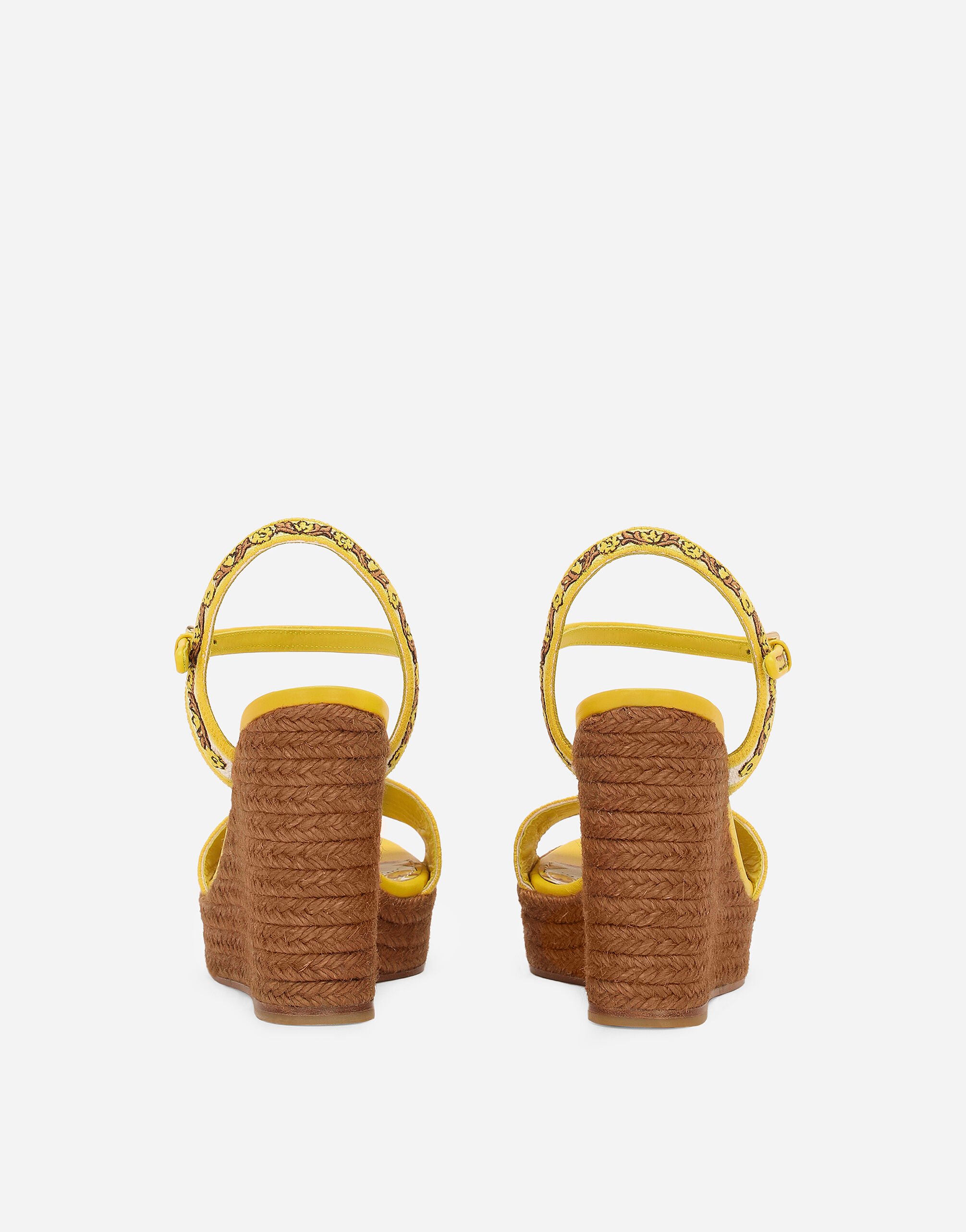 Dolce gabbana wedge sandals outlet