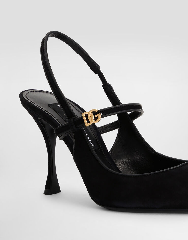 Dolce & Gabbana 纳帕皮革与绒面革后系带鞋 黑 CG0974AQ134