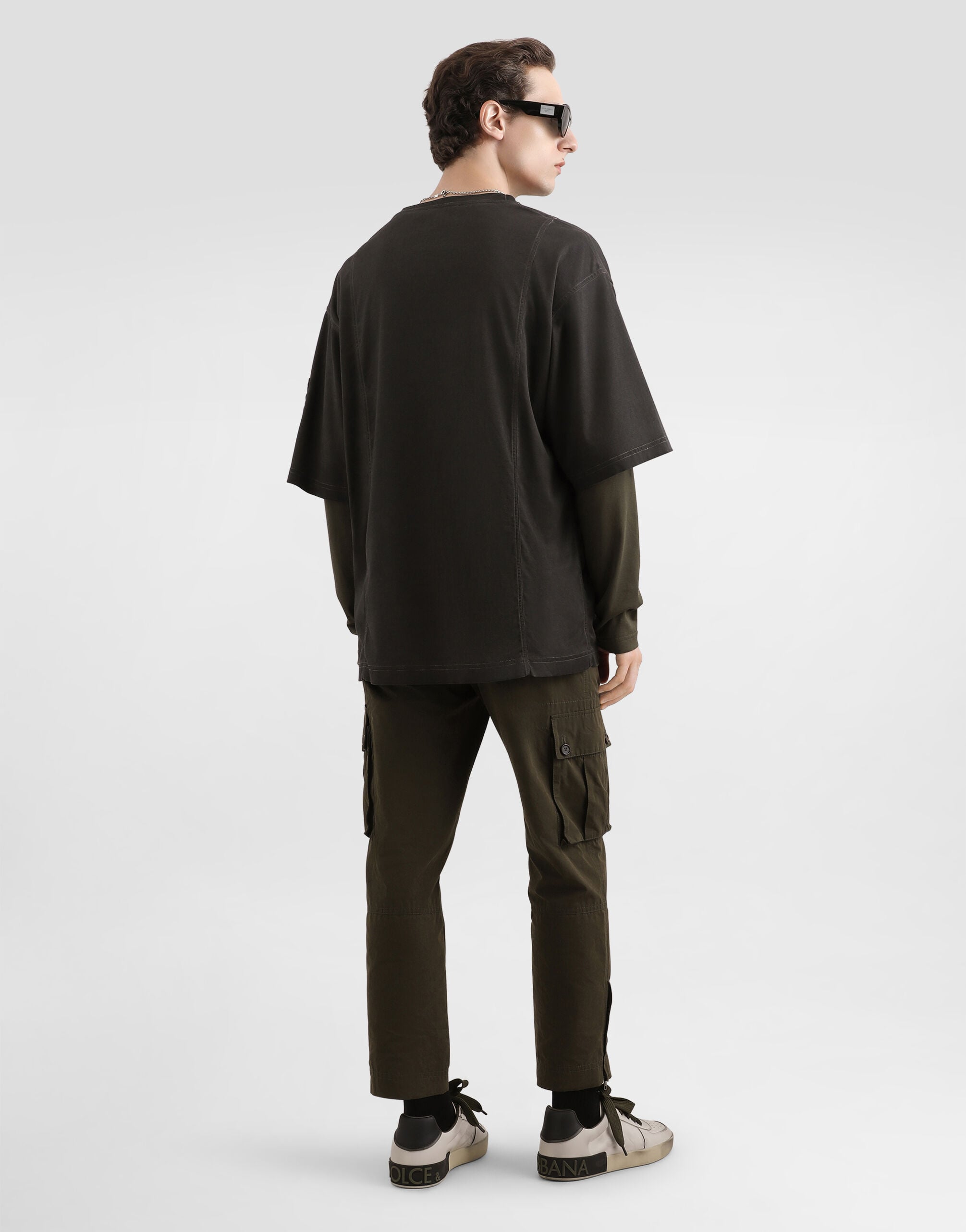 Waxed faille trousers - thumbnail 3