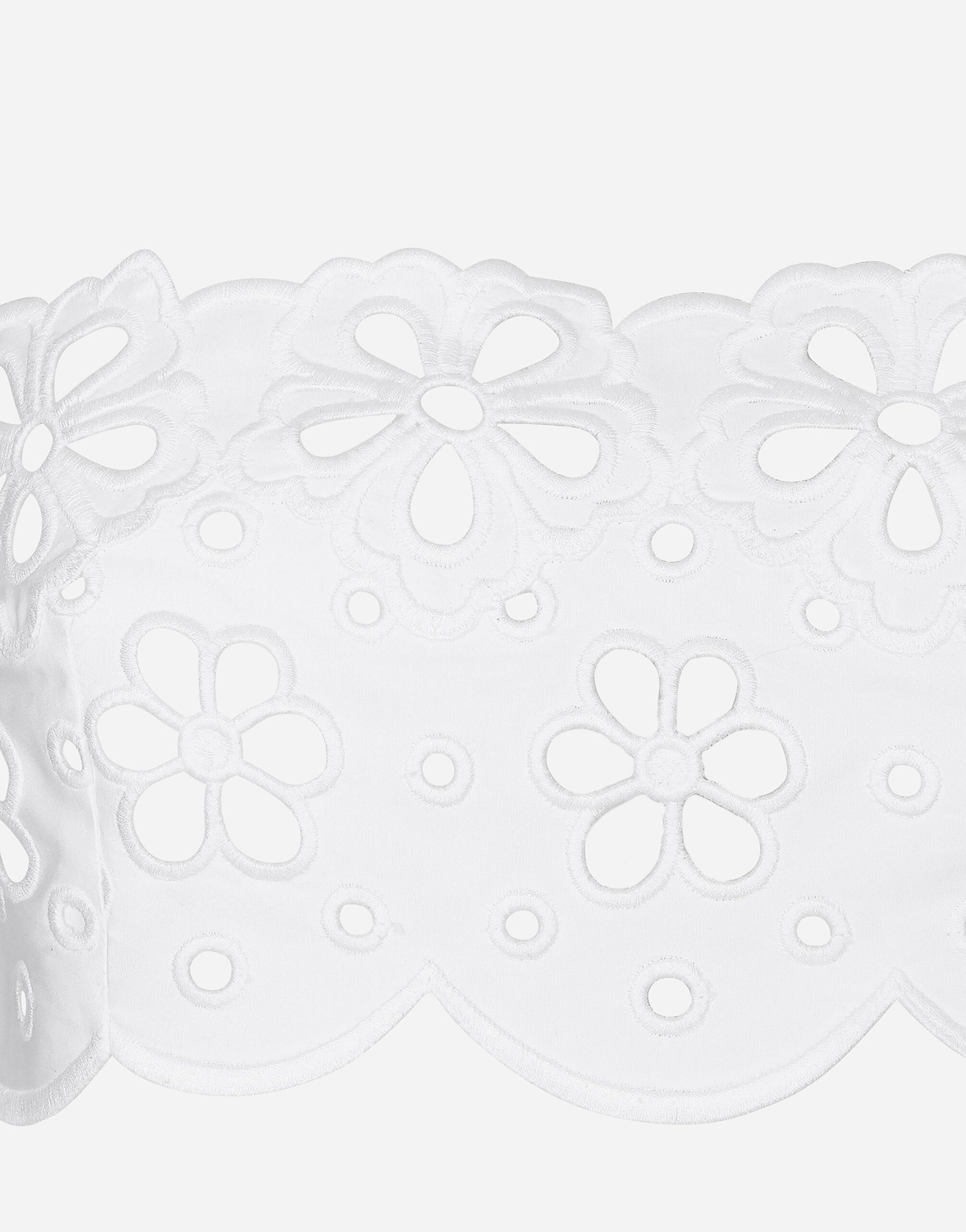 Cotton top with cut-out detailing in White for Women