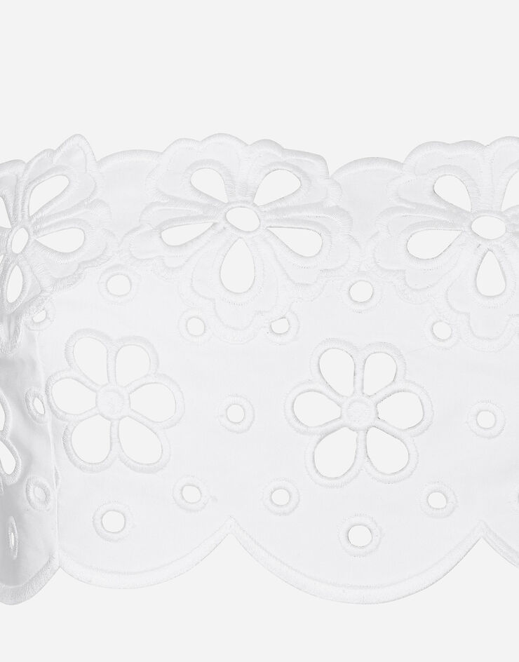 Dolce & Gabbana 挖剪刺绣棉质上衣 白 F7AD1TGDCMT