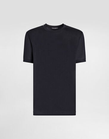 Dolce & Gabbana Silk jersey t-shirt Blue G8ST1TG7P0F