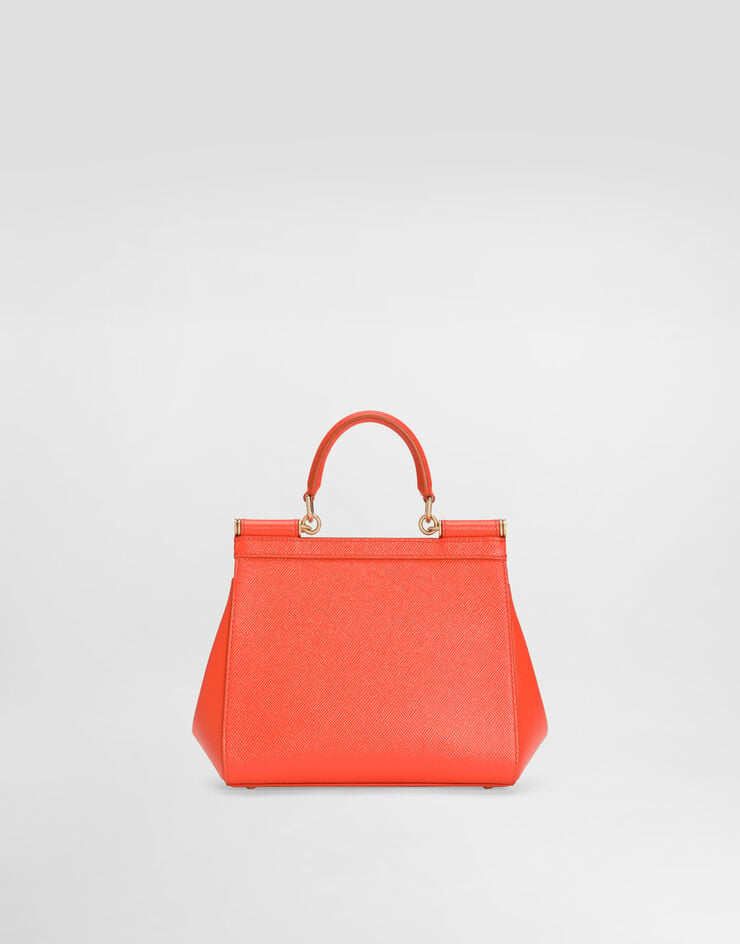 Dolce & Gabbana Small Sicily handbag in calfskin Dolce & Gabbana Small Sicily handbag in calfskin Orange BB6003B1001