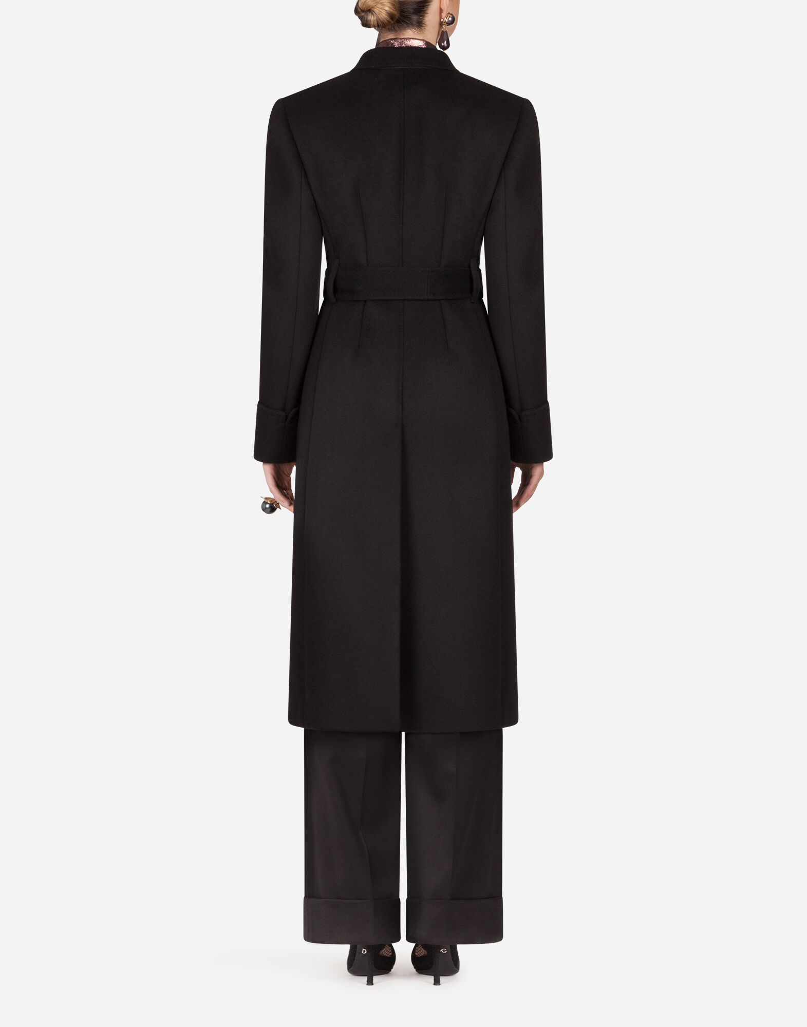 Dolce gabbana black coat on sale