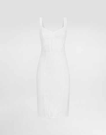 Dolce & Gabbana Vestido con corpiño corsetero Blanco F63G9TG9798
