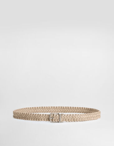 Dolce & Gabbana Woven goatskin belt Brown BC4337AD503