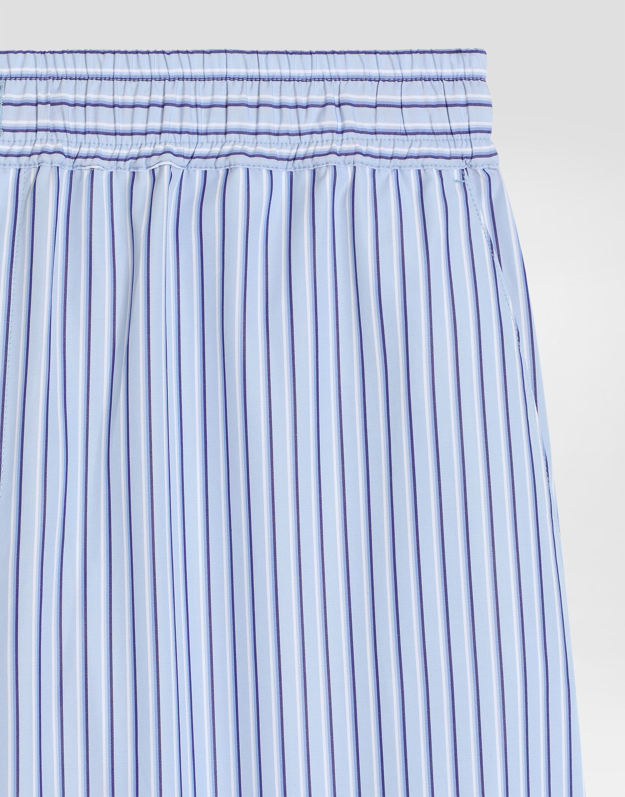 Striped poplin bermuda shorts - thumbnail 3