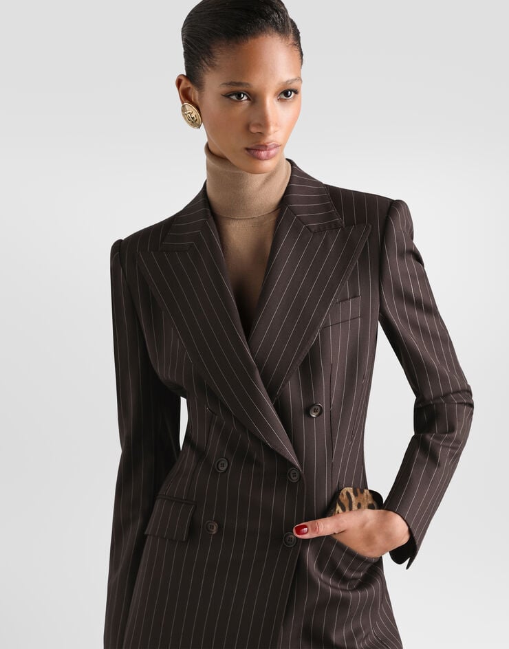 Dolce & Gabbana 西装外套 Turlington 斜纹 双排扣 细条纹 多色 F29QFTGDD1H