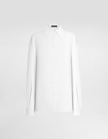 Dolce & Gabbana Stretch charmeuse shirt White F5U24ZFUABF