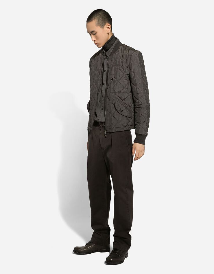 Dolce & Gabbana Camisa oversize de algodón Gris G5MA7TG8LH4
