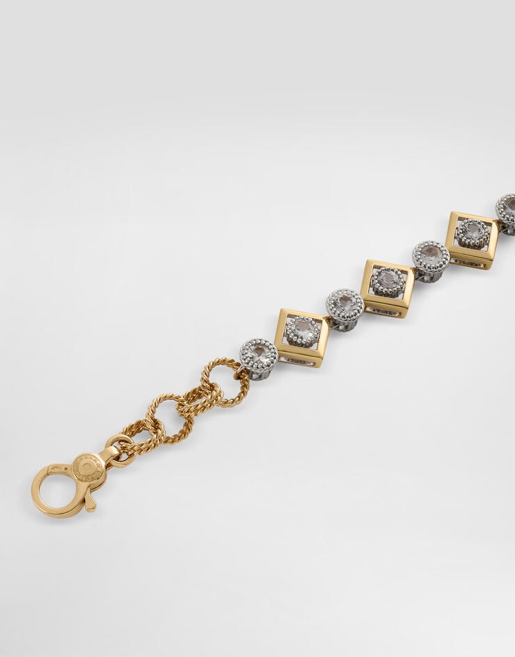 Dolce & Gabbana Eleganza Necklace 18-carat white and yellow gold, topazes, and sapphires. Dolce & Gabbana Eleganza Necklace 18-carat white and yellow gold, topazes, and sapphires. Gold WNSA3GWTOP1