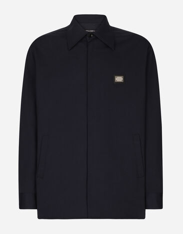 Dolce & Gabbana シャツ テクニカルファブリック プレート ブルー G5LQ3TGH459