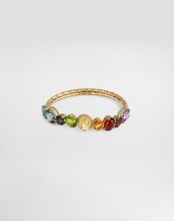 Dolce & Gabbana Bracelet Rainbow en or jaune 18 carats avec pierres multicolores Doré WBQA7GWMIX1