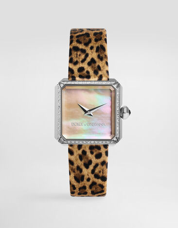 Dolce & Gabbana Reloj de acero Sofia con diamantes Estampado De Leopardo WWJC2SXCMDT