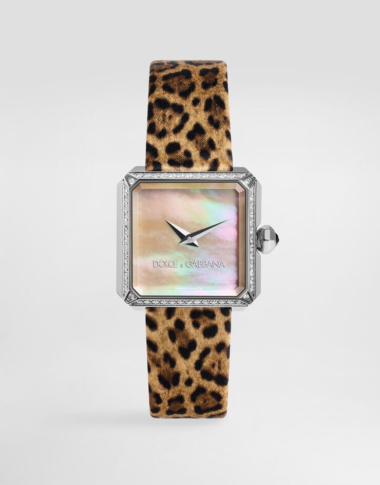 Dolce & Gabbana Sofia steel watch with diamonds Leo Print WWJC2SXCMDT