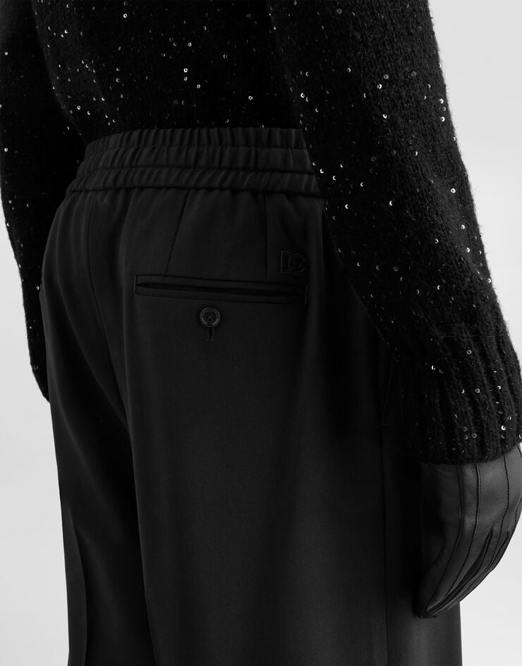 Dolce & Gabbana Pantaloni jogging in gabardina di lana Dolce & Gabbana Pantaloni jogging in gabardina di lana GP26FZFUBG4