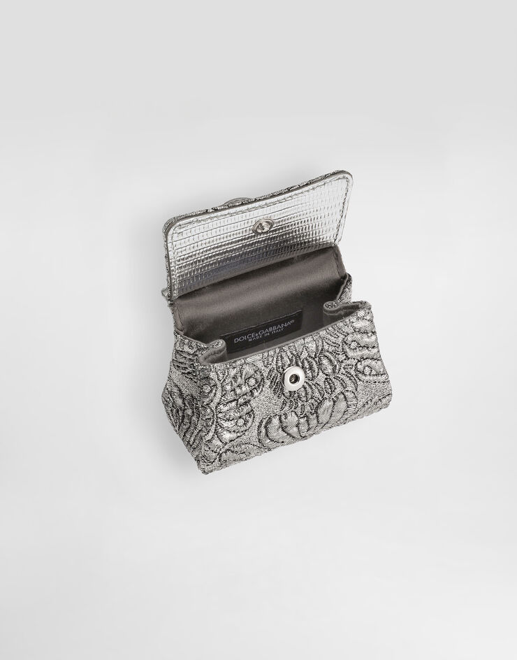 Dolce & Gabbana Brocade airpods case Silver BI3260AR817