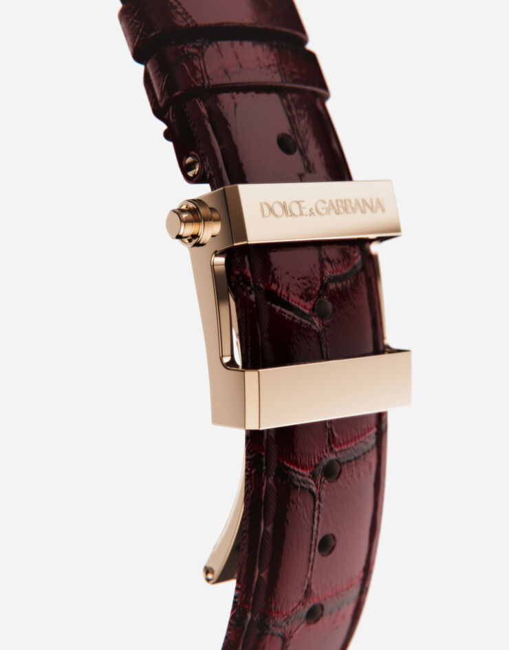 Dolce & Gabbana Orologio in oro con rubini Bordeaux WWEEGGWW045