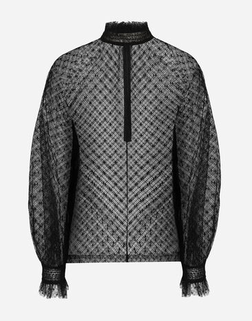 Dolce & Gabbana Mesh blouse Black F79EMTFLSK8