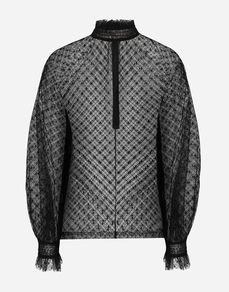 Dolce & Gabbana Blusa de malla Negro F79EMTFLSK8