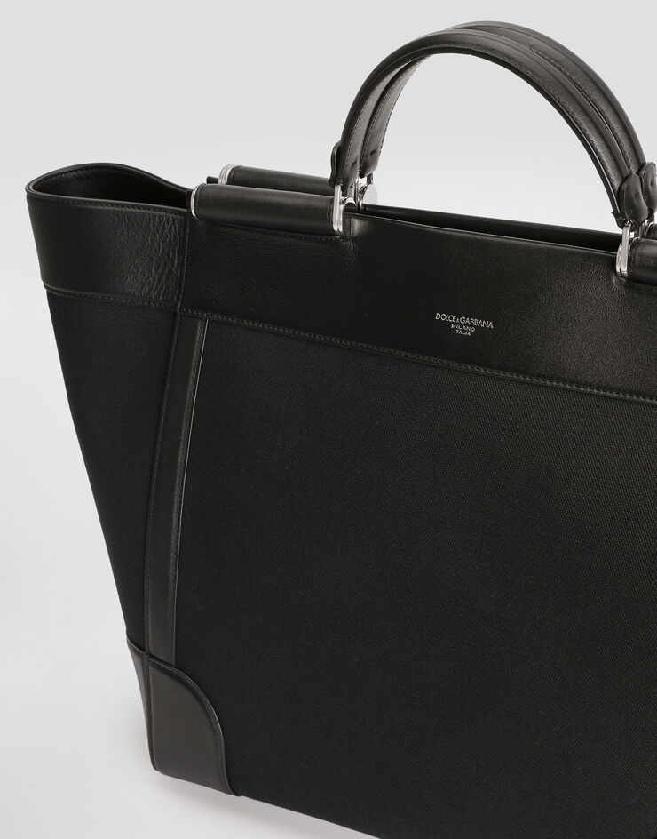 Dolce & Gabbana 小牛皮与草编手袋 黑 BM2448A9C21